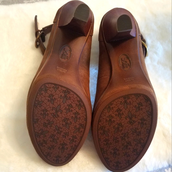 Heels Sofft Manhattan Suede Heels Brown Platform 9.5 M - Picture 8 of 9